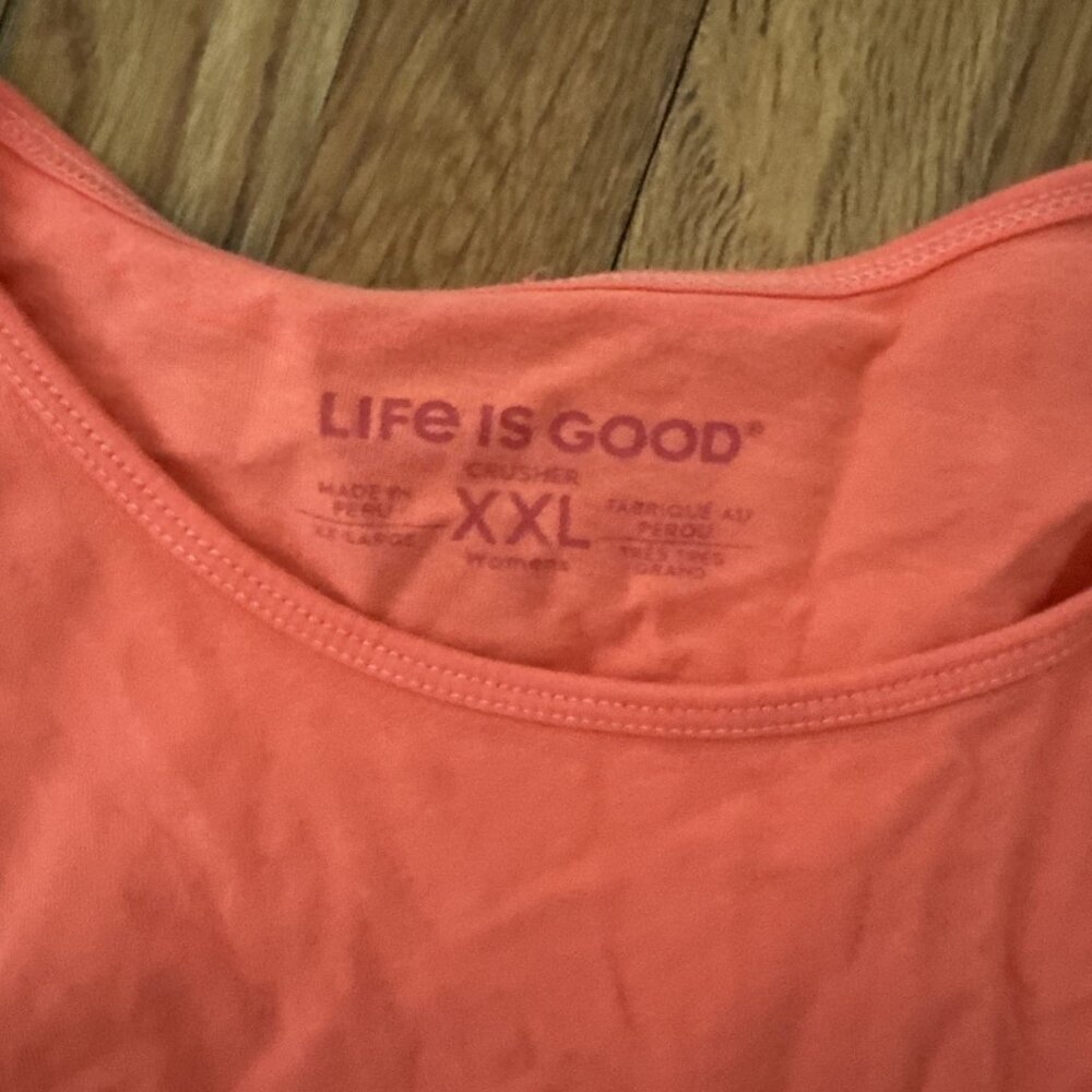 Life Is Good Tank Top Tiki Drinks Well w Others Beach Sleeveless Women's XXL - Picture 3 of 4